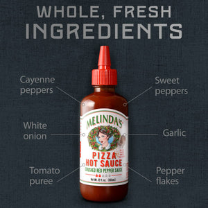 Melinda's Pizza Hot Sauce, Gluten-Free, Award-Winning, Case of 6 (12 oz)