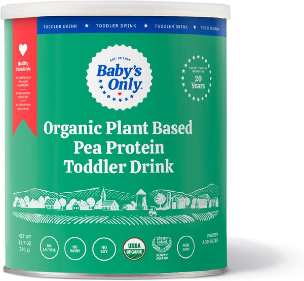 Baby's Only Organic - Plant-Based Pea Protein Toddler Formula, 12.7 oz (Case of 6) - Organic, Gluten-Free, Kosher