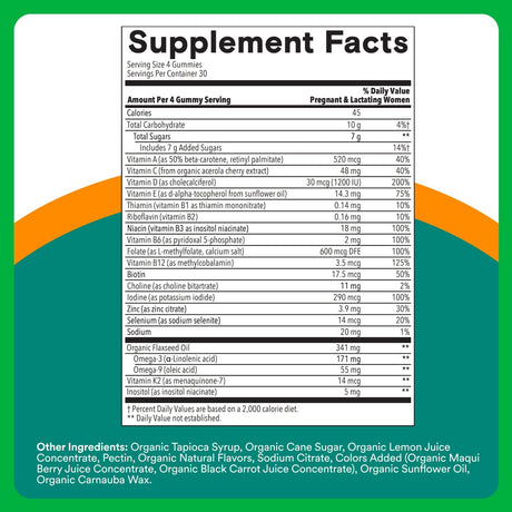 Smartypants Prenatal Gummy Multivitamin - Iron Free, DHA & Folate - 120 Count