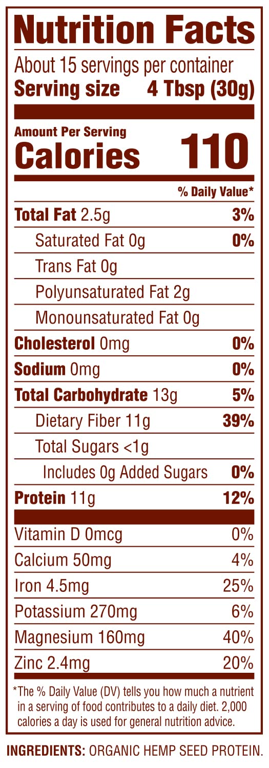 Nutiva Organic Hemp Protein Powder, 16 Oz