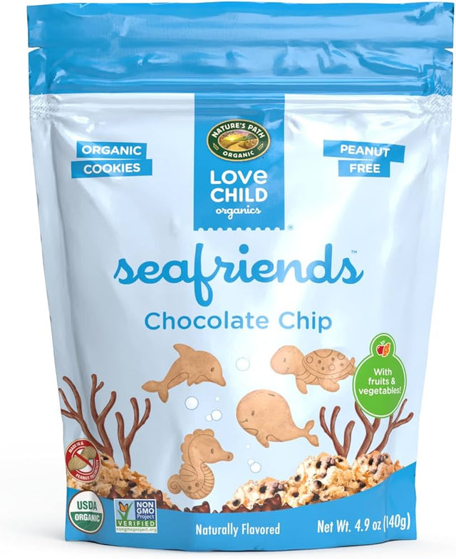 Love Child Organics - Organic Chocolate Chip Cookies, 4.9 oz (Pack of 12) - Dairy Free Kosher