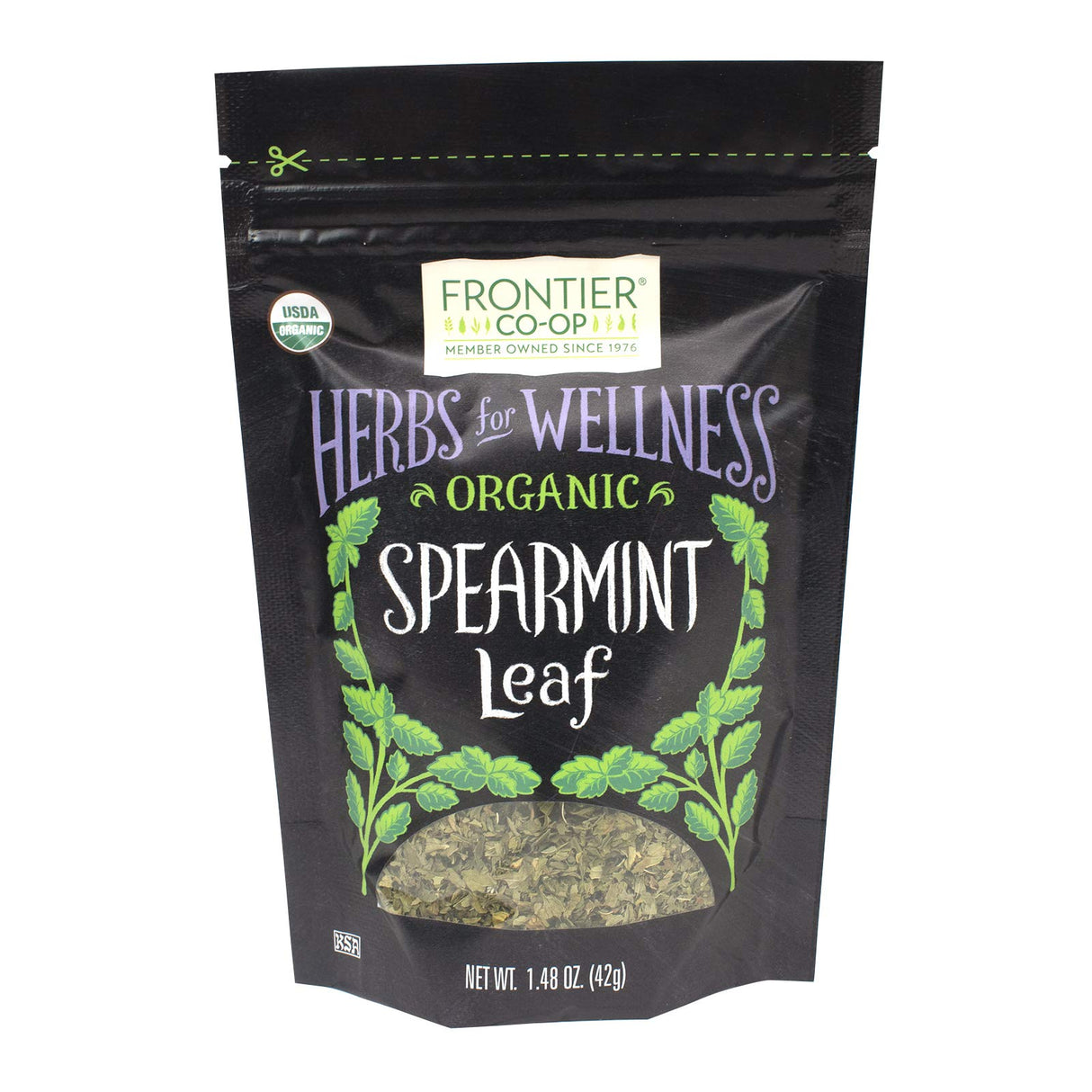 Frontier Natural Products Coop - Organic Spearmint Leaf, 1.48 oz (Pack of 12) - Kosher Spearmint Tea