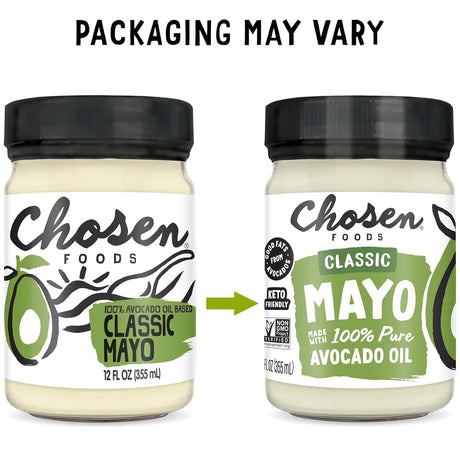 Chosen Foods Avocado Oil Mayo, 6 x 12 Oz. Pack