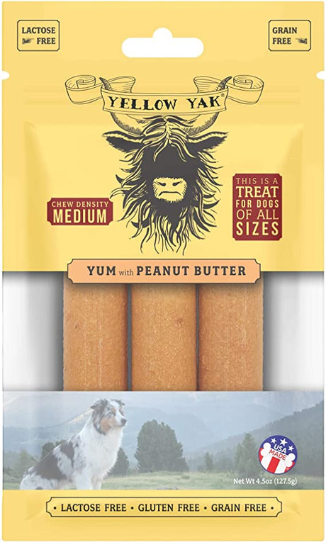 Yellow Yak Bacon Yum Medium Dense Chew (Pack of 6 - 4.5 Oz) - Cozy Farm 
