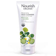 Nourish Organic moisturizing face cleanser tube on a white background