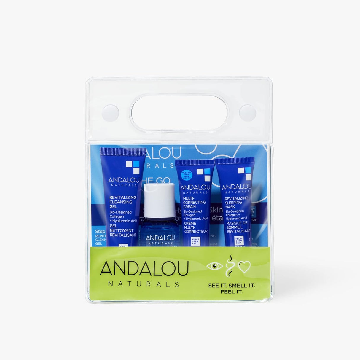 Andalou Naturals To Go Hydration Routine, 4 ct, Gluten-Free Travel Kit
