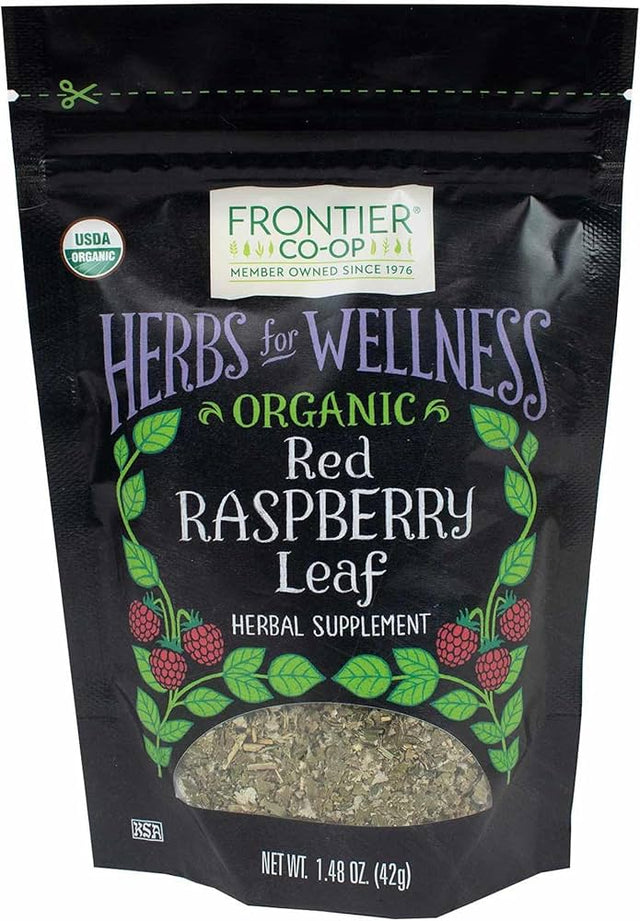 Frontier Natural Products Coop - Organic Raspberry Leaf, 1.48 oz (Pack of 12) - Herbal Tea Bulk