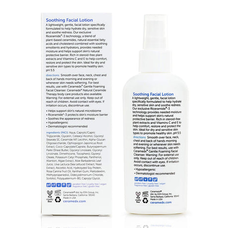 Ceramedx Soothing Facial Lotion - 4 Fl Oz - Cozy Farm 