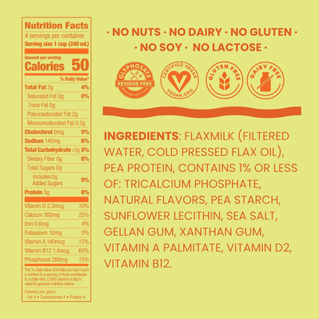 Good Karma Flax Milk Protein, Vanilla Unsweetened, 32 fl. oz., 6 pk.