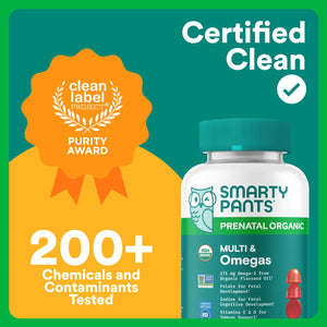 Smartypants Prenatal Gummy Multivitamin - Iron Free, DHA & Folate - 120 Count