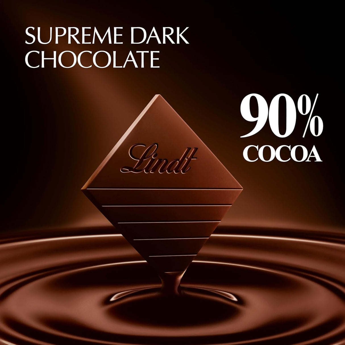 Lindt Excellence 90% Cocoa Dark Chocolate Bar Case of 12 3.5 Oz