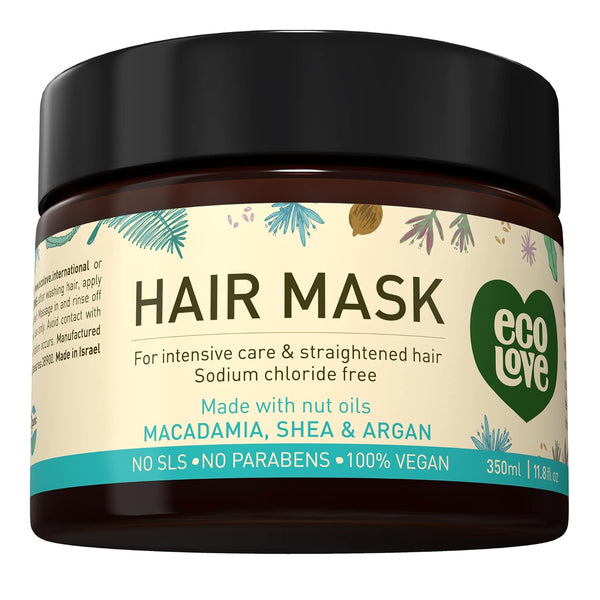Ecolove Hair Mask, Nutrient-Infused Strengthening Treatment, 11.8 Oz.