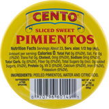 Cento Premium Quality Sweet Pimientos, 4 Oz, Pack of 12
