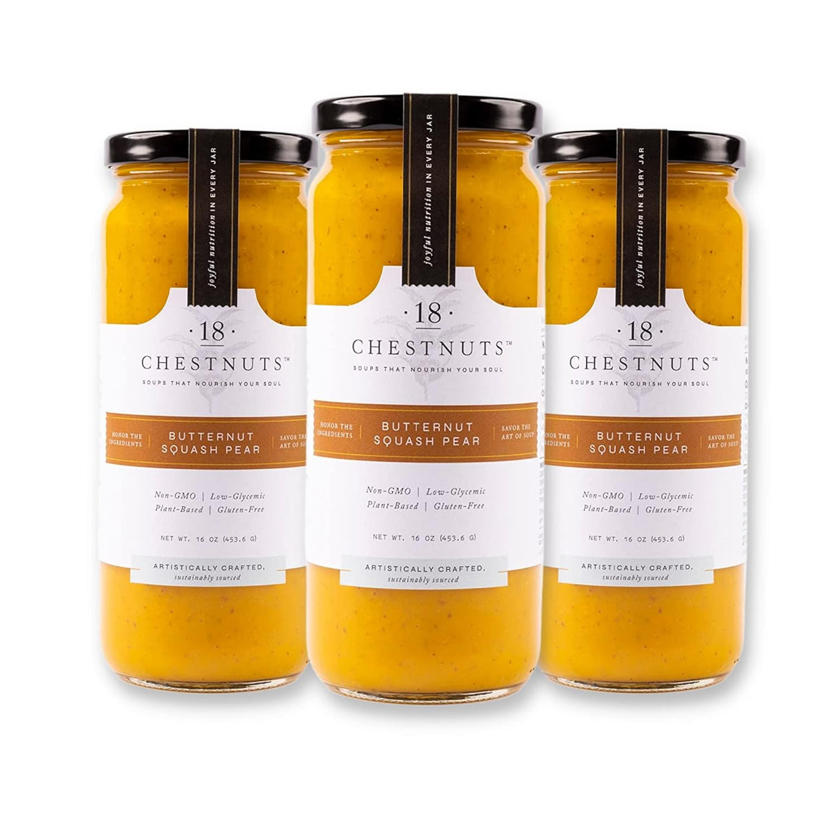 18 Chestnuts Butternut Squash Soup, 16 fl oz (Pack of 6) - Gluten-Free Soup