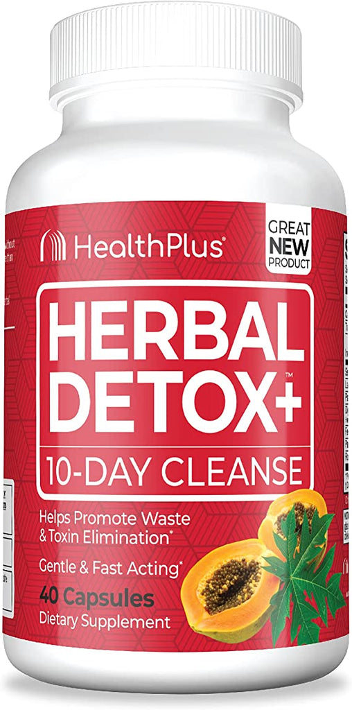 Health Plus Herbal Detox 10-Day Cleanse (Pack of 40 Capsules) - Cozy Farm 