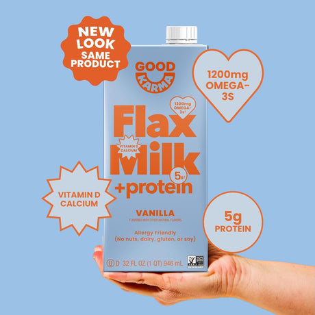 Good Karma Flax Milk Protein Vanilla Lightly Sweetened 6-Pack, 32 fl. oz.