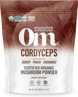 Om Mushroom Sup. Cordyceps Organic Mushroom Powder, 7.05 Oz. - Cozy Farm 