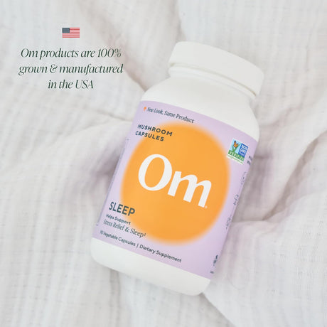 Om Mushroom Superfood Sleep Mushroom Capsules, 90-Count Sleep Support Supplement