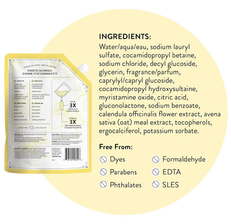 J.R. Watkins Lemon Hand Soap Gel Refill, Pack of 3, 34 FL OZ Each