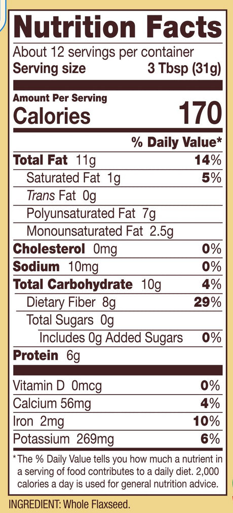Bob's Red Mill Organic Brown Flaxseeds, Gluten-Free, Case of 4 x 13 oz