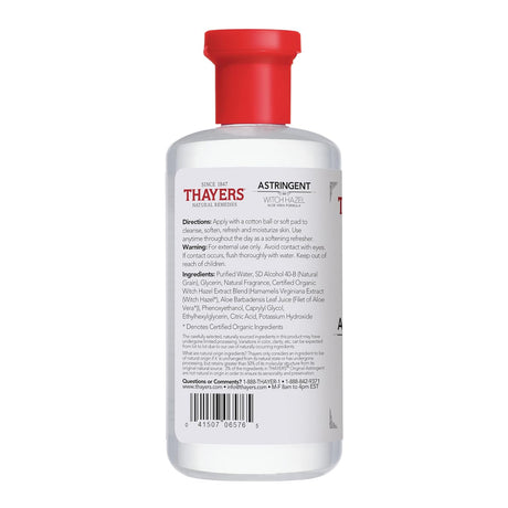 Thayers Witch Hazel with Aloe Vera: 12 Fl Oz, Alcohol-Free, Hydrating, and Calming