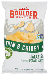 Boulder Canyon Potato Chips Jalapeno, 6 oz (Pack of 12) - Gluten-Free Snack