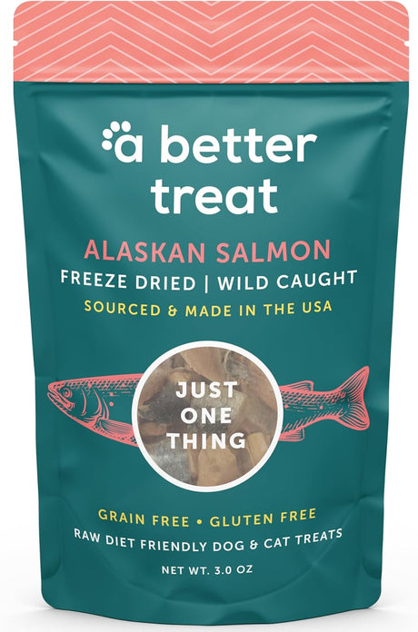 A Better Treat - Raw Salmon Dog Food, 3 lb (Pack of 5) - USA Made