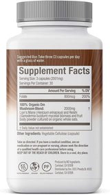 Om Mushroom Superfood Brain Fuel Capsules, 90 ct - Lion's Mane & Reishi (Packaging May Vary)