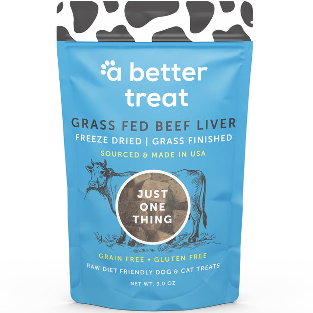 A Better Treat - Freeze Dried Raw Beef Liver, 3 oz (Case of 6) - Gluten-Free Dog Treats