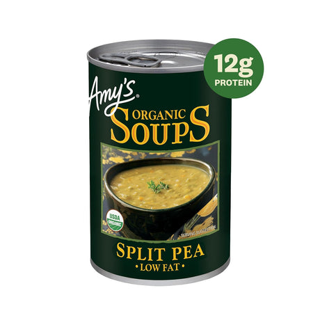 Amy's Organic Low Sodium Split Pea Soup, 14.1 oz, Pack of 12