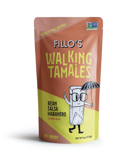 Fillo's Bean & Habanero Tamales, 4 oz., Case of 7