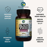 Amazing Herbs Black Seed Oil Softgels – Cold-Pressed Nigella Sativa  500 mg (Pack of 3)
