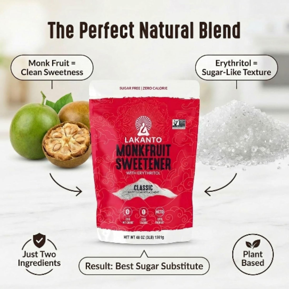 Lakanto Monkfruit Sweetener with Erythritol, Pack of 8