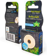 Woobamboo Silk Mint Dental Floss - 20 Meters - Case of 6 - Cozy Farm 