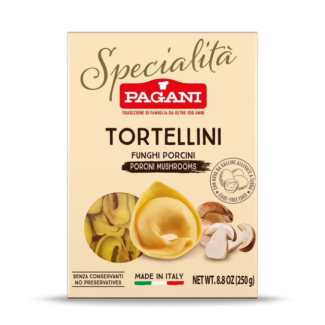 Pagani - Mushroom & Cheese Tortellini, 8.8 oz (Pack of 8) - Italian Pasta Dinner