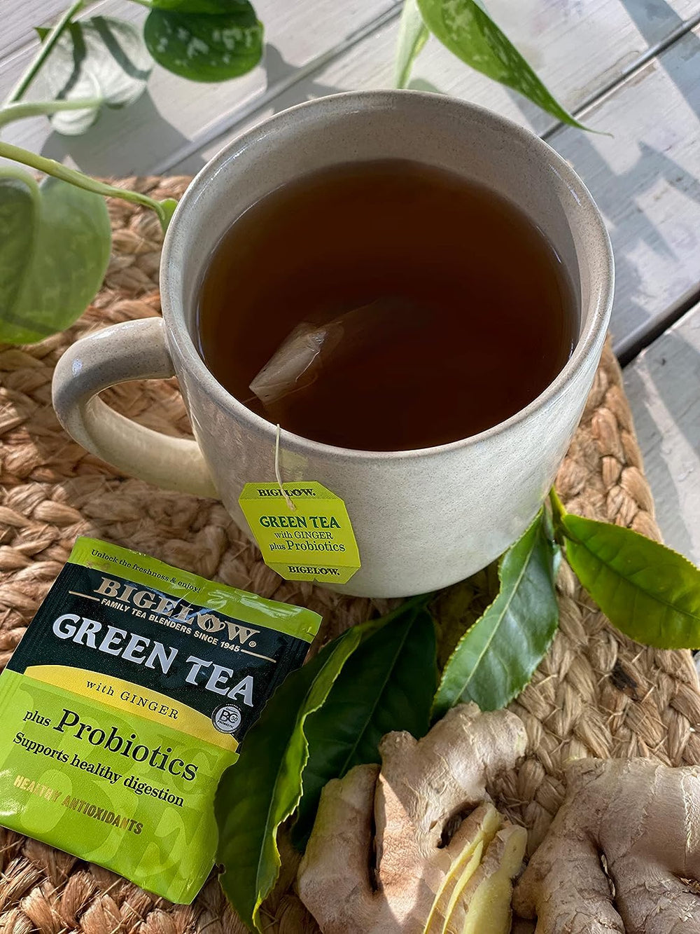 Dgl Tea Bigelow Green Tea with Ginger | 18 Bags | Case of 6 | Bigelow Tea ...