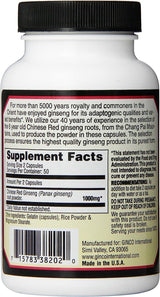 Imperial elixir ginseng  bottle with label showing 'Supplement Facts' and 'GINCO International' branding.