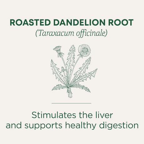 Traditional Medicinals Organic Roasted Dandelion Root Herbal Tea, 16 Tea Bags, Case of 6