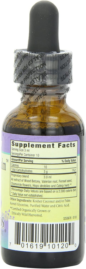 Herbs for Kids Valerian Super Calm 1 Fl Oz: Nerve Support Dietary Supplement | Promotes Normal Activity and Sleep - Cozy Farm 