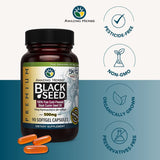 Amazing Herbs Black Seed Oil Softgels – Cold-Pressed Nigella Sativa  500 mg (Pack of 3)