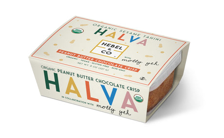 Hebel & Co. - Organic Peanut Butter Chocolate Crisp Halva, 8 oz (Pack of 12) - Gluten-Free Treat