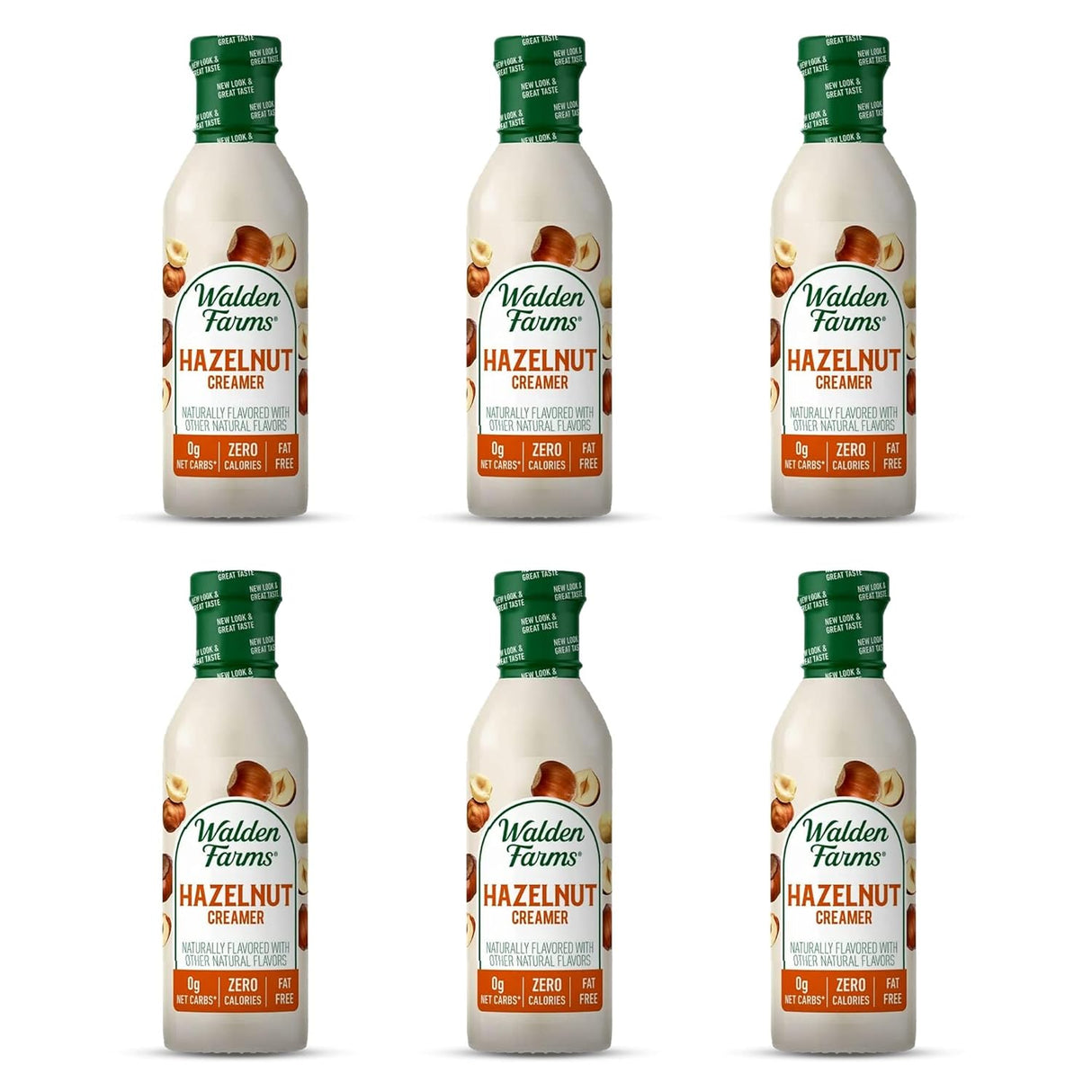 Walden Farms Sugar-Free Hazelnut Coffee Creamer, Case of 6, 12 fl oz Each