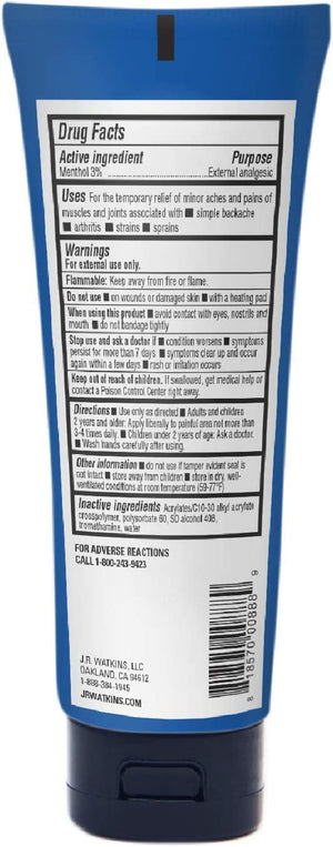 J.R. Watkins Deep Muscle Cooling Gel for Pain Relief (3.3 Oz.) - Cozy Farm 