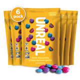 Unreal Crispy Quinoa Chocolate Gems, Dark Chocolate, 5 oz, Pack of 6