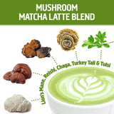 Om Mushroom Superfood Matcha Latte Blend: Immune Support, Energy Boosting Mushroom Powder - 8.47 oz - Cozy Farm 