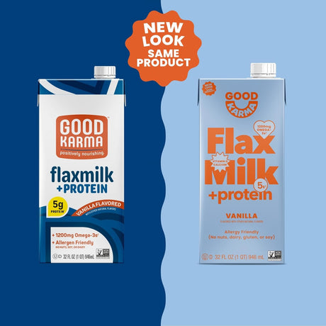 Good Karma Flax Milk Protein Vanilla Lightly Sweetened 6-Pack, 32 fl. oz.