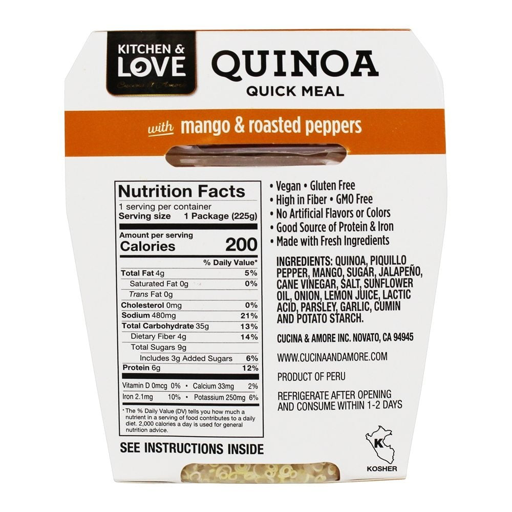 Cucina And Amore Quinoa Meals: Mango and Jalapeno (Pack of 6 - 7.9 Oz.)