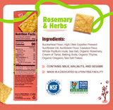 Better With Buckwheat - Rosemary Herb Crackers, 4.25 oz (Pack of 6) - Gluten-Free Snacks