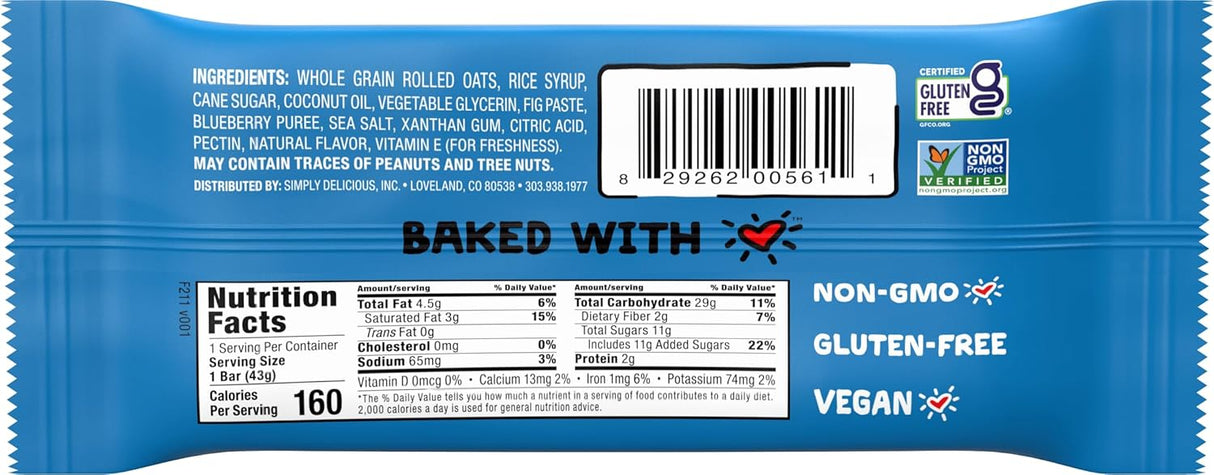 Bobo's Oat Bars Fig Blueberry Oat Bars - 6 Pack of 1.5 oz Bars