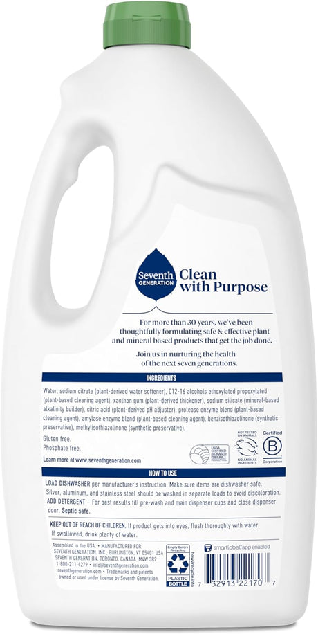 Seventh Generation Auto Dishwasher Gel, Free & Clear (6 ct., 42 Fl. Oz. each)